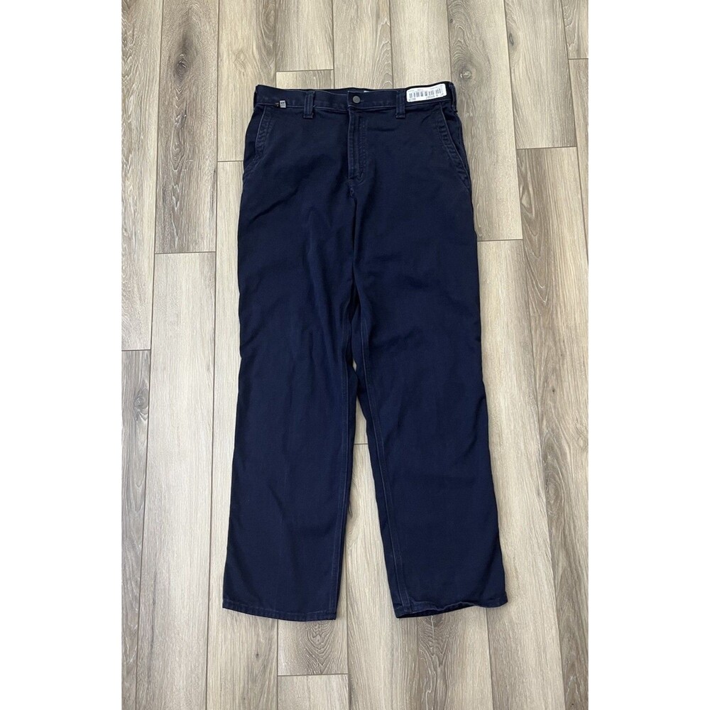 Carhartt Mens FR 2112 CAT 2 Relaxed Chino Work Pants 32x32 Blue 371-20